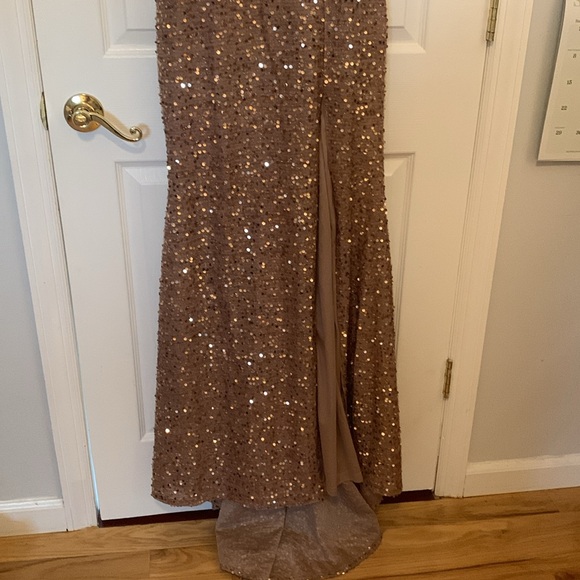 Sequin Long Party Dress - Picture 4 of 5